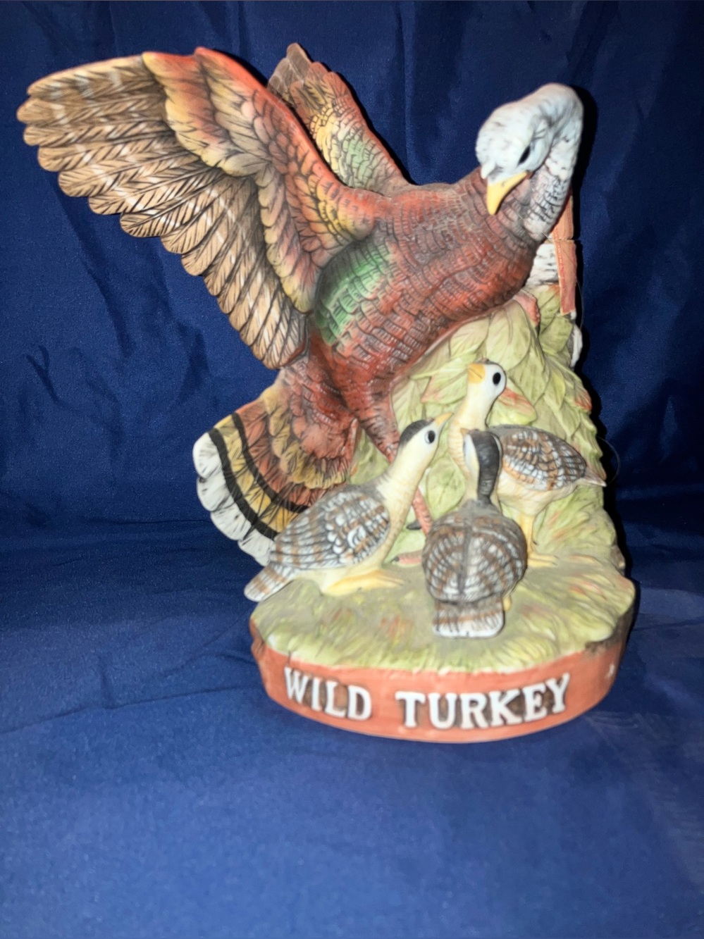 Vintage 1984 Austin Nichols Wild Turkey and Poults Porcelain Whiskey Decanter